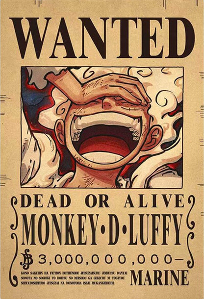 Gear 5 Luffy Sun God Wanted Poster