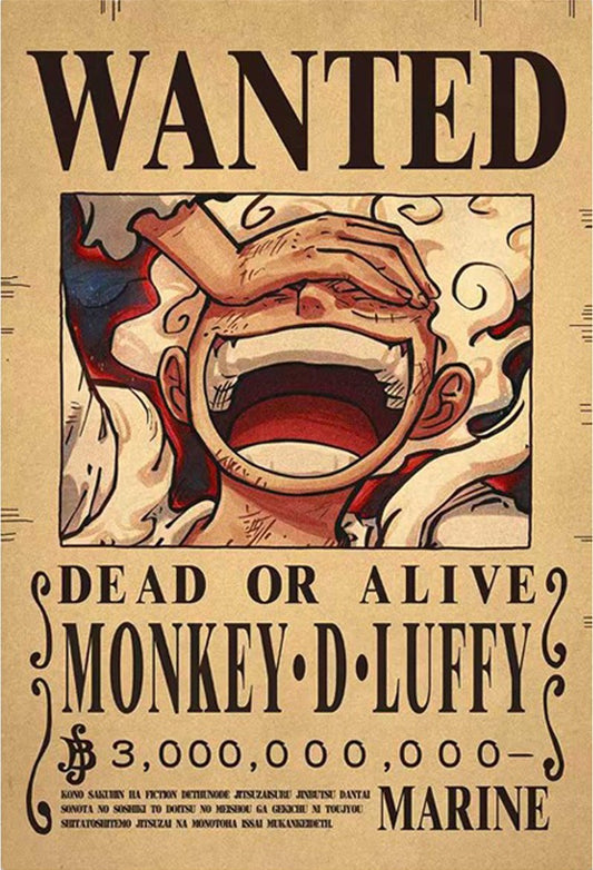 Gear 5 Luffy Sun God Wanted Poster