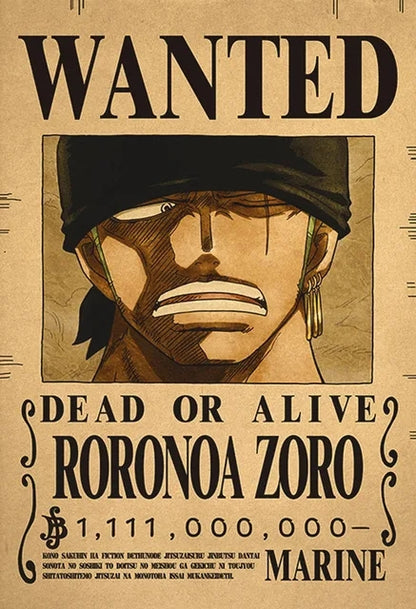 Roronoa Zoro Wanted Poster